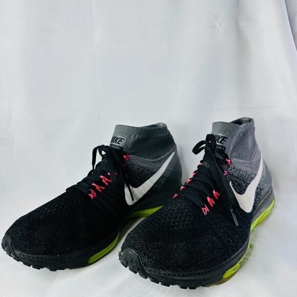 Nike Mens Zoom All Out Black Gray Flyknit Athletic Running Shoes Size US 11 - Picture 7 of 11